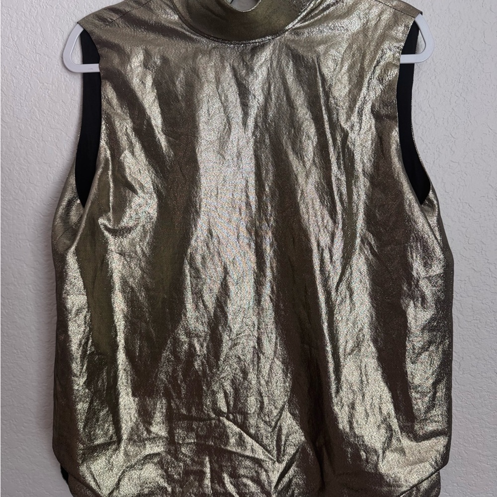 Vintage Dior Metallic Gold Turtle Neck Top